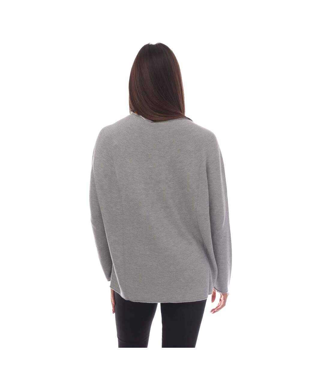 Womens/ladies c_faland boat neck jumper silver Boss-2