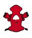 Childrens/kids Synergy Gx Ice Hockey Shoulder Pad M Black Red White Easton-2