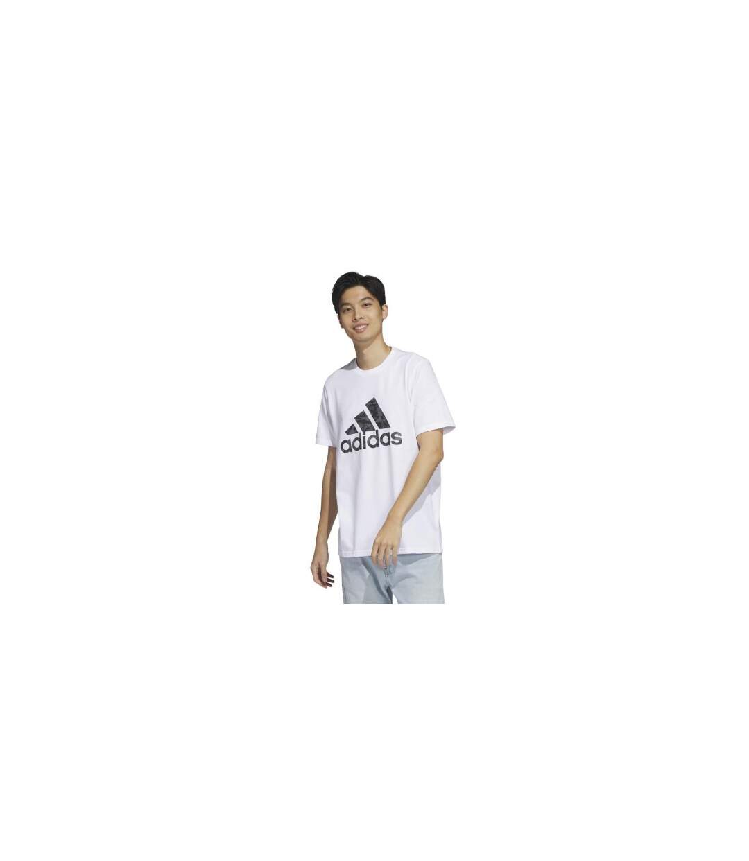 T-shirt Manches Courtes Homme Blanc Adidas-1