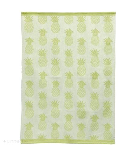 Lot de 2 torchons de cuisine toile coton PINEAPPLE
