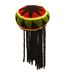 Henbrandt Adults Unisex Jamaican Hat With Hair (Multicolored)