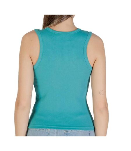 Débardeur turquoise femme calvin klein jeans label - l