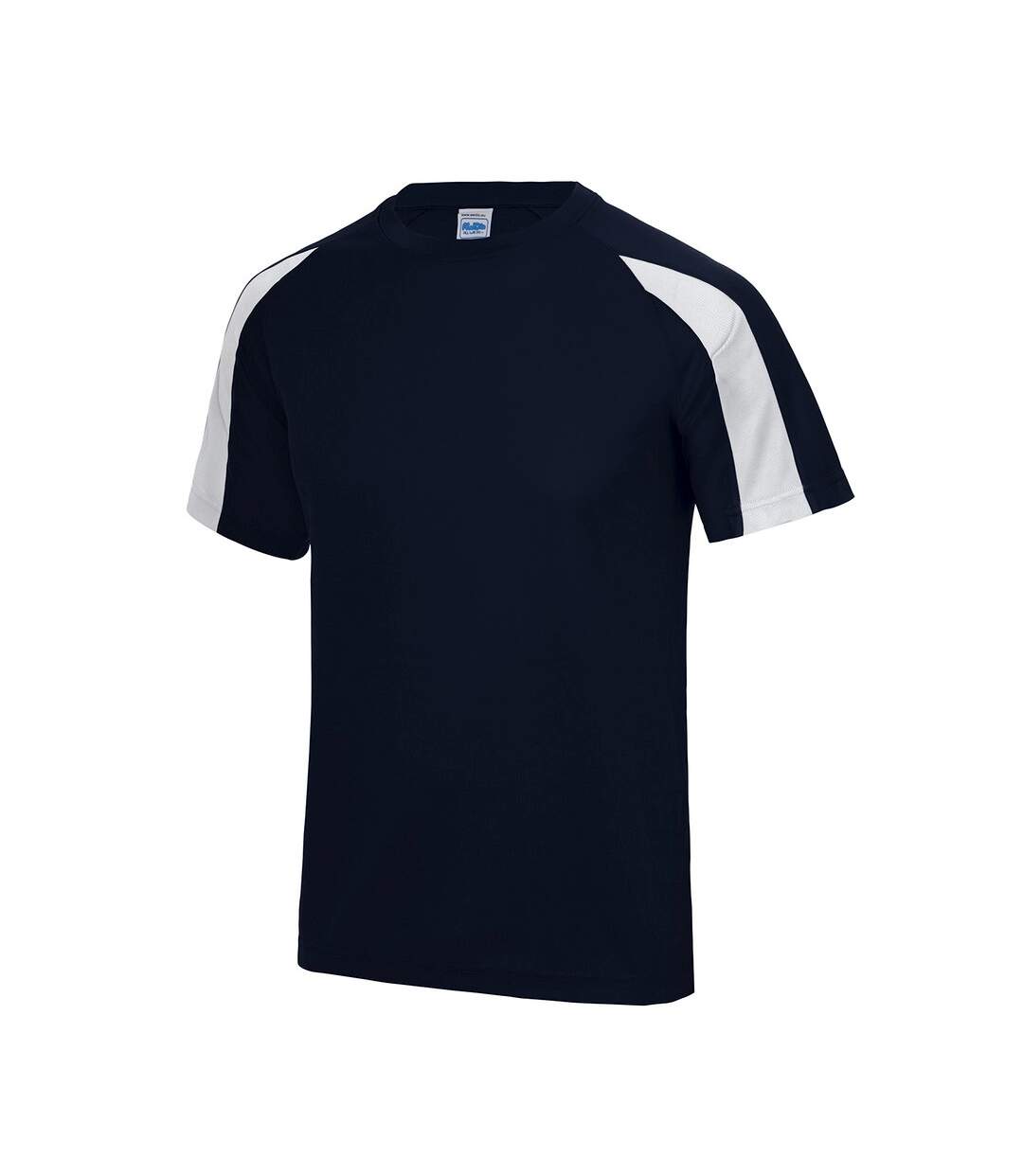 T-shirt homme bleu marine / blanc AWDis Cool