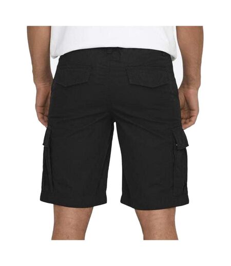 Short cargo noir homme only & sons loc