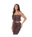 Haut Court Motif/style Ruché Femme Marron I Saw It First-2