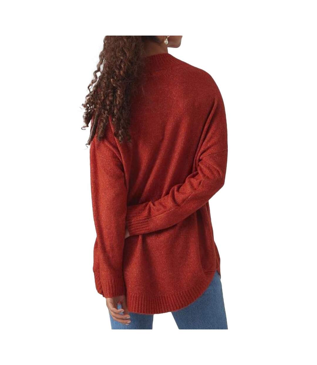 Pull Rouge/Orange Femme Vero Moda Plaza - M