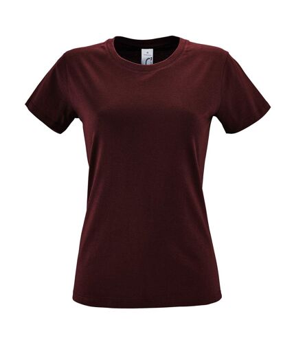SOLS Womens/Ladies Regent Short Sleeve T-Shirt (Burgundy)