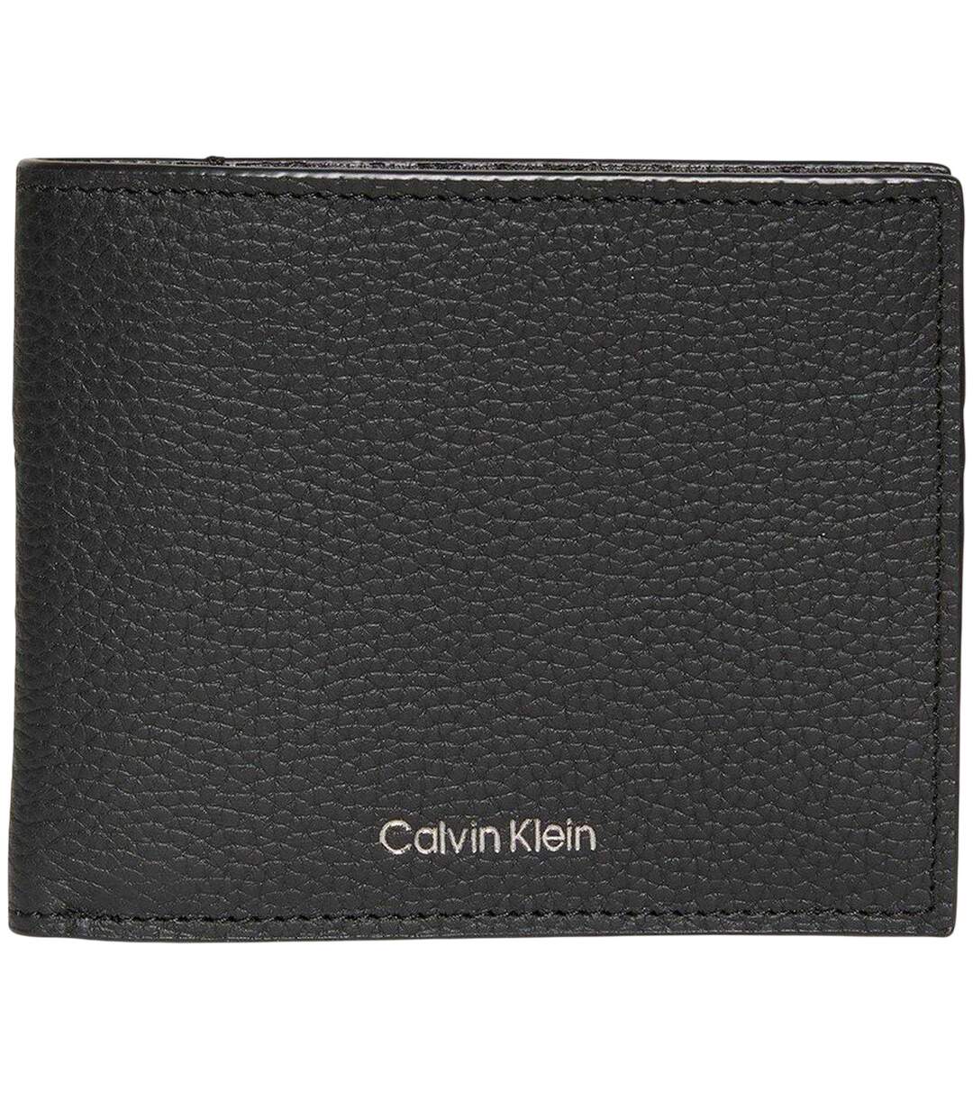 Embossed Leather Logo Wallet One Size Black Calvin Klein-1