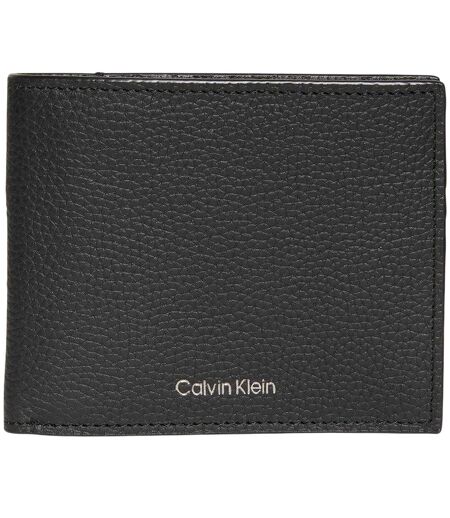 Embossed Leather Logo Wallet One Size Black Calvin Klein