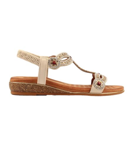 Sandales Coupe Large Indigo Femme Rose Lunar