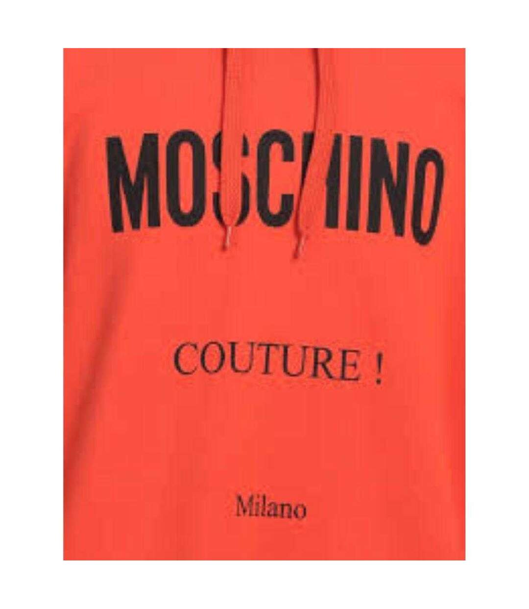Sweat À Capuche Couture Milano Homme Orange Moschino-3
