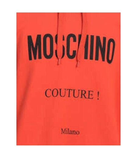 Sweat À Capuche Couture Milano Homme Orange Moschino