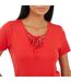 T-shirt Motif/style Uni Femme Rouge Vif Brave Soul-4