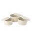 Lot de 3 Boîtes de Rangement Rondes Plates Vaughn 32cm Blanc-3