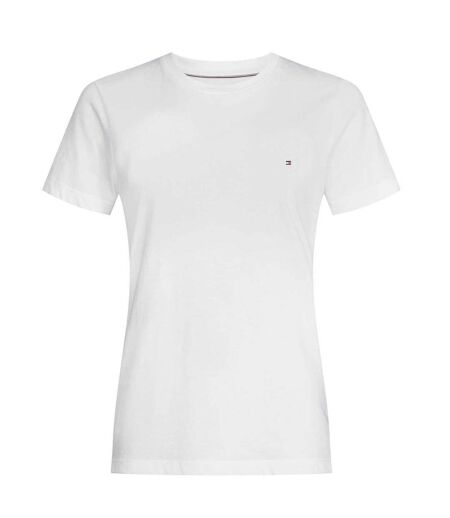 T-shirt Motif/style Logo Brodé Femme Blanc Tommy Hilfiger