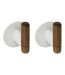 Lot de 2 Patères Adhésives Cassie 8cm Beige-1