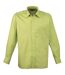 Premier Mens Long Sleeve Formal Plain Work Poplin Shirt (Lime) - UTRW1081
