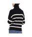 Pull noir/beige femme vero moda saba - l-2