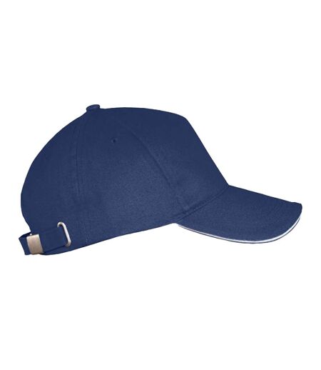Casquette De Baseball Long Beach Bleu Marine Français Blanc SOLS