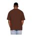 Casual Classics Mens Ringspun Cotton Extended Neckline Oversized T-Shirt (Chocolate)
