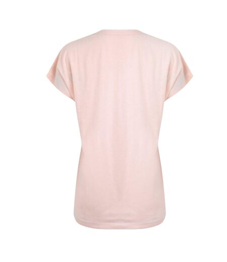 Womens/ladies Adventure Awaits Slub Organic T-shirt Pink Weird Fish
