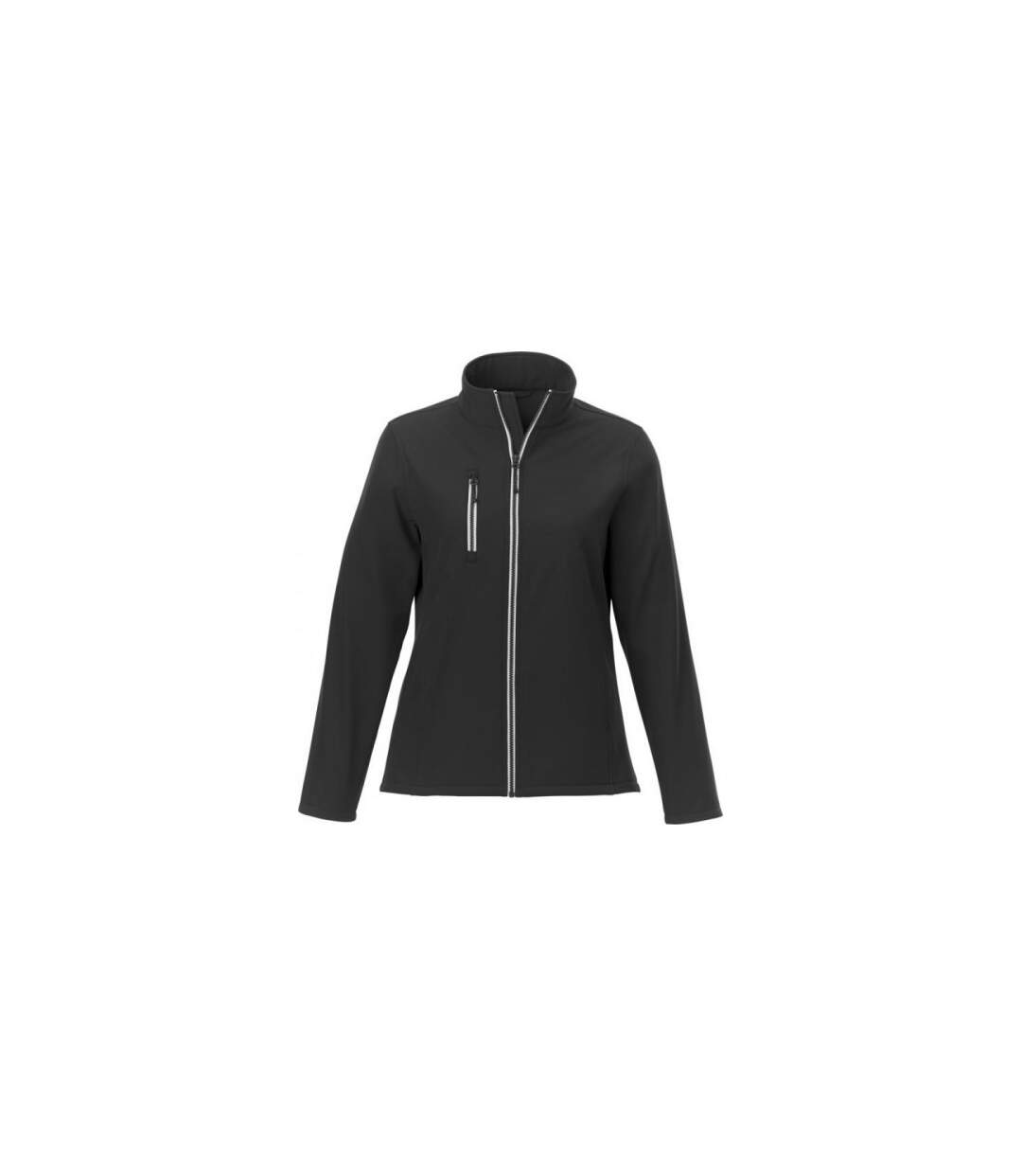 Orion womens/ladies softshell jacket solid black Elevate-1
