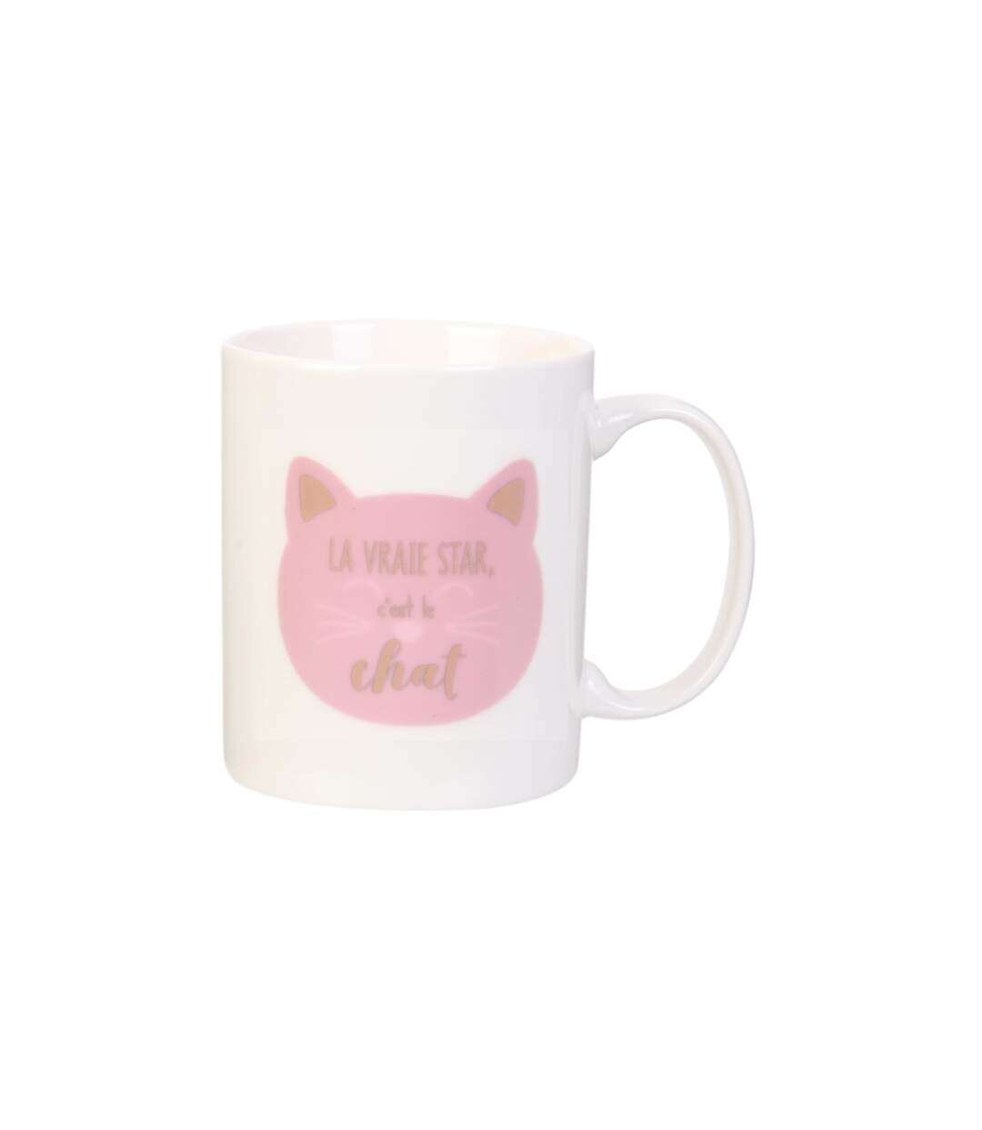 Mug Magique en Céramique Chat 35cl Blanc-3