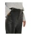 Dorothy Perkins Womens/Ladies Faux Leather Tall Ankle Grazer Trousers (Black) - UTDP4051