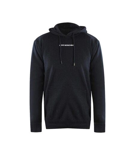 Sweat À Capuche Motif/style Logo Femme Noir Love Moschino