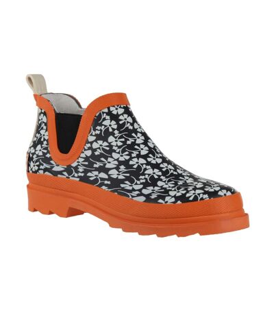 Bottes de pluie femme noir / orange Regatta