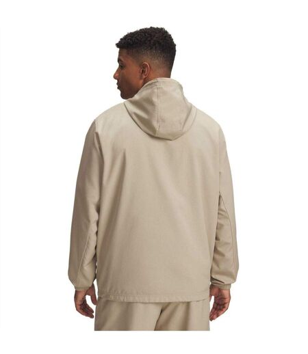 Mens Sportstyle Water Resistant Long-sleeved Windbreaker Khaki Under Armour