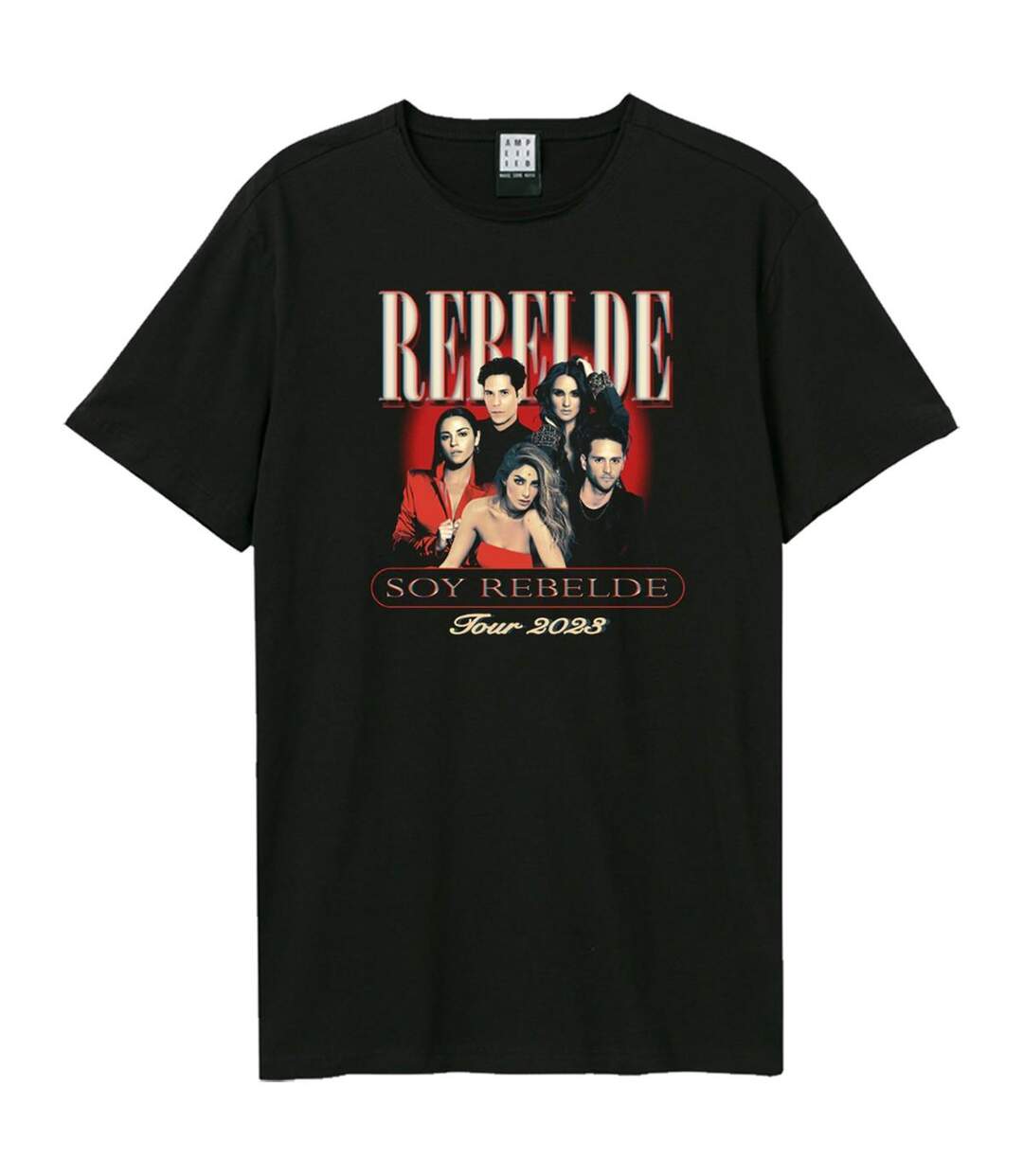 T-shirt Style Rbd Soy Rebelde Adulte Noir Amplified-1