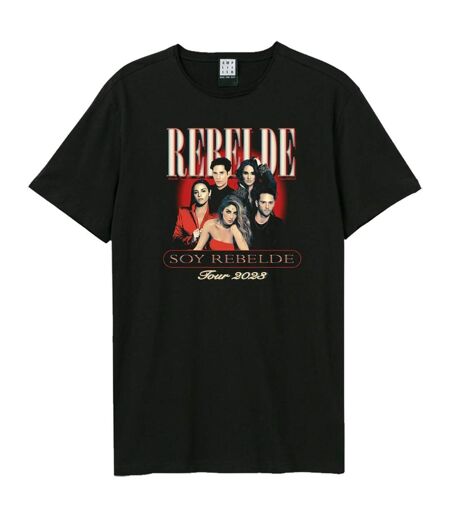 T-shirt Style Rbd Soy Rebelde Adulte Noir Amplified
