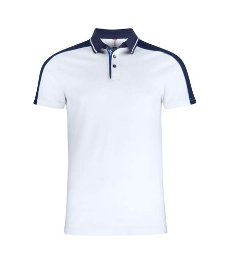 Mens Pittsford Polo Shirt White Clique