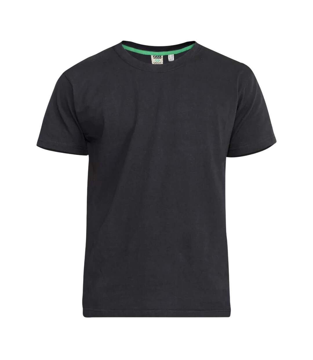 Lot De 5  T-shirts Manches Courtes Grande Taille En Coton Smartly Homme Noir Duke-4