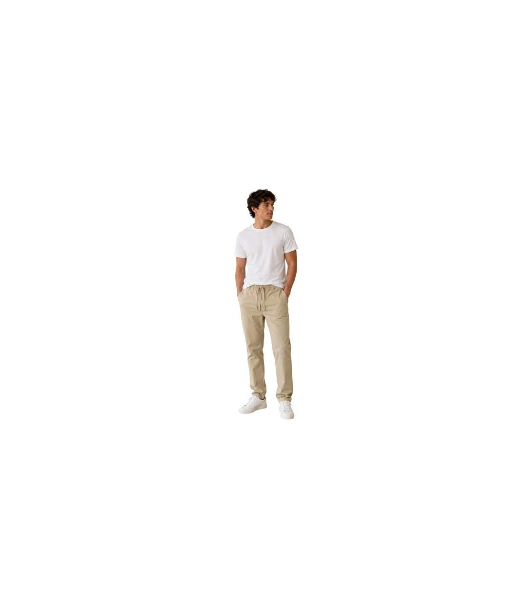 Pantalon De Jogging Motif/style Logo Judd Homme Taupe Albam-1