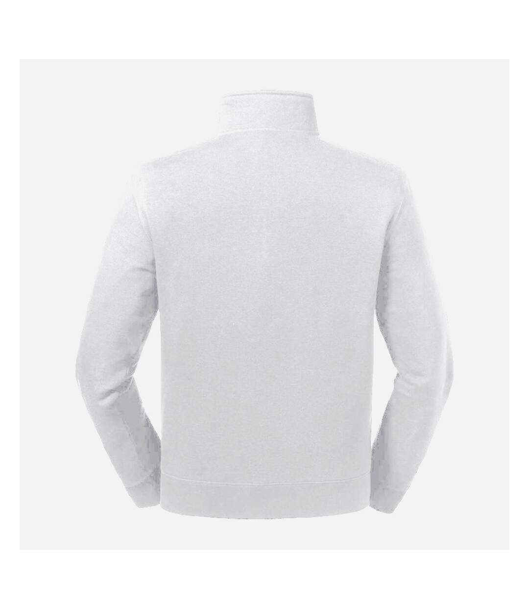 Mens authentic quarter zip sweatshirt white Russell