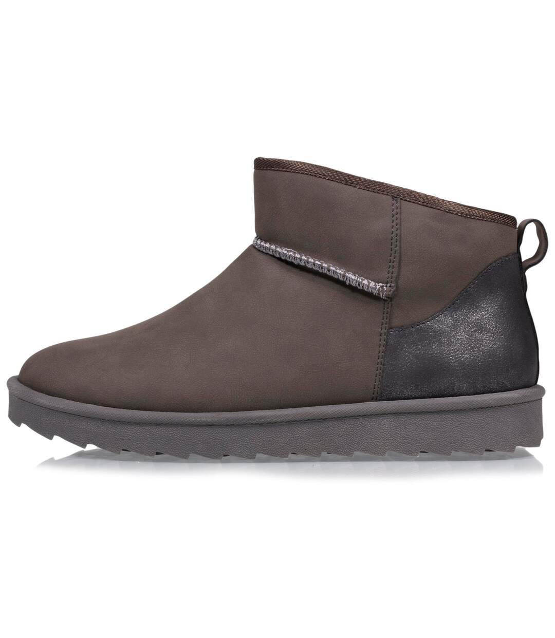 Isotoner Bottines femme chaudes, légères, confortables et modernes, effet nubuck