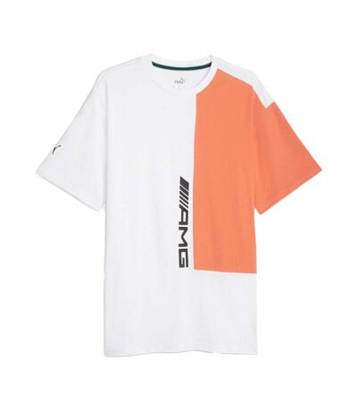 T-shirt Blanc/Orange Homme Puma Statement - L