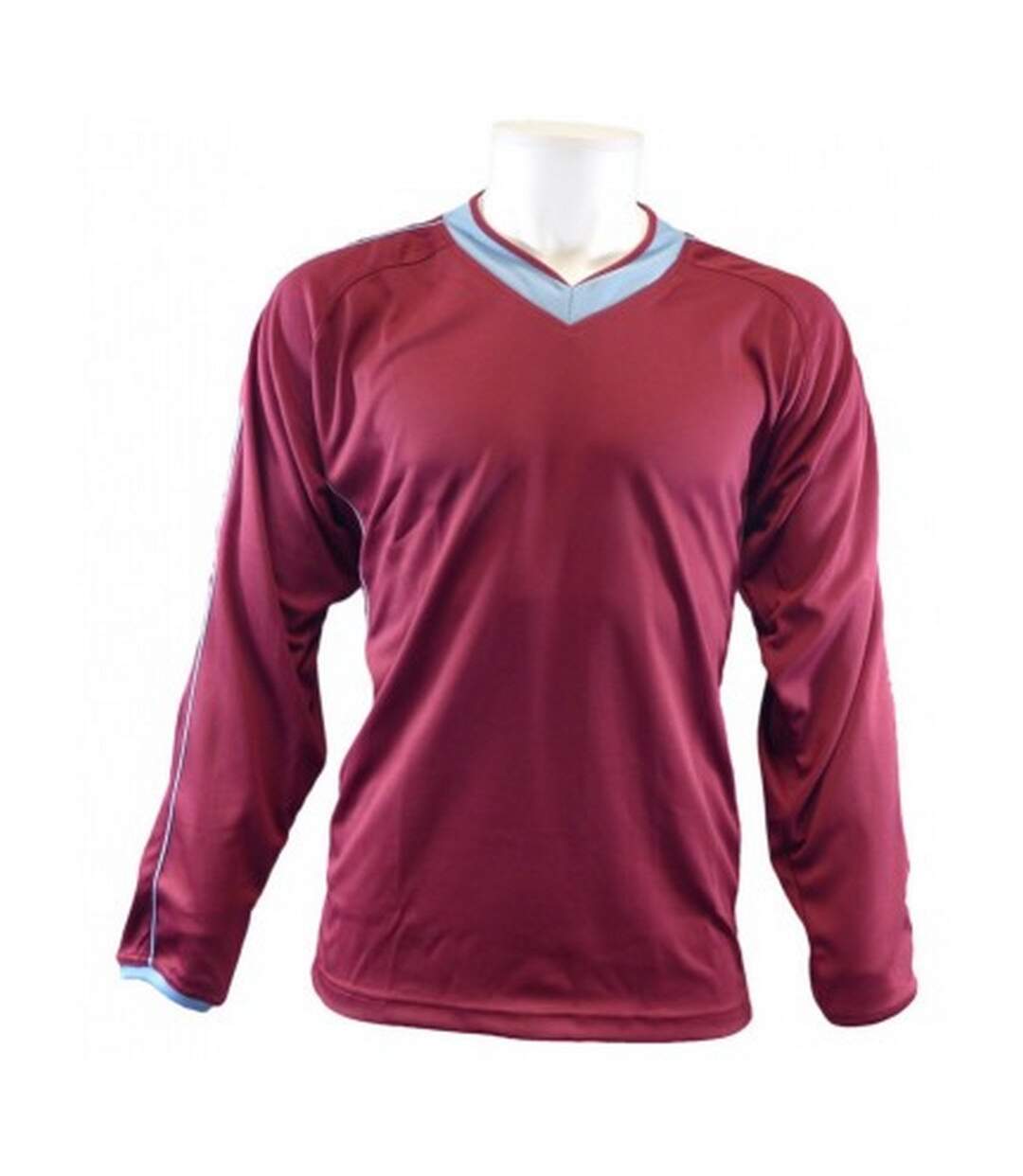 Maillot de foot adulte bordeaux / bleu ciel Carta Sport