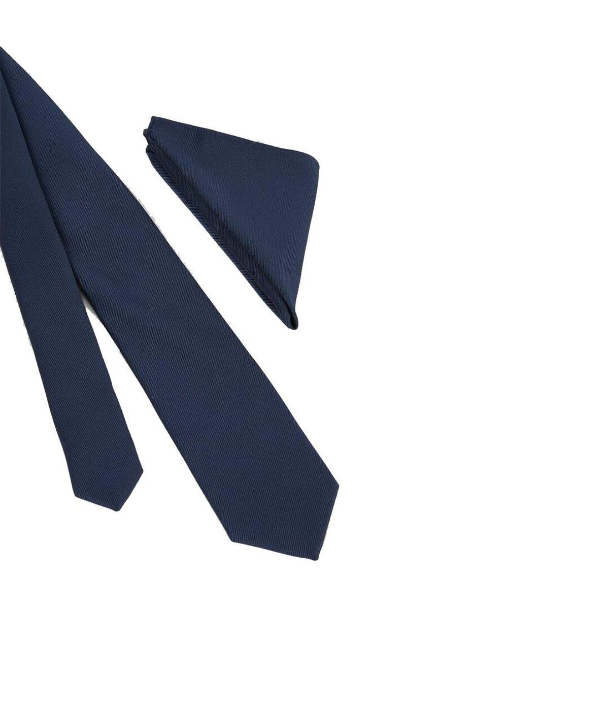 Burton Mens Slim Tie & Pocket Square Set (Navy) (One Size)