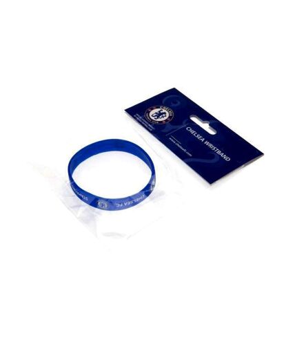 Chelsea FC Official Soccer Silicone Wristband (Blue/White) (One Size)