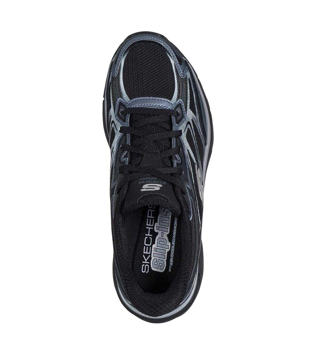 Baskets Motif/style Métallisé Femme Noir Skechers-3