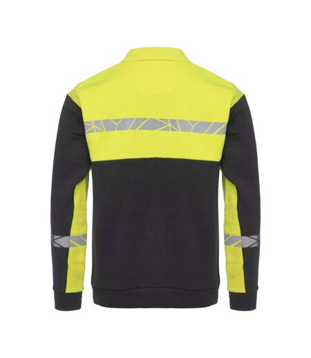 Polo Sweat Progression Homme Noir Jaune Projob