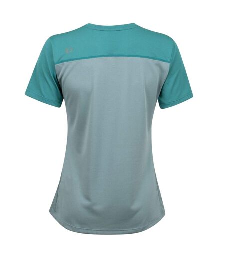Womens/ladies Summit Colour Block Regular T-shirt Artic Orange Teal Pearl Izumi
