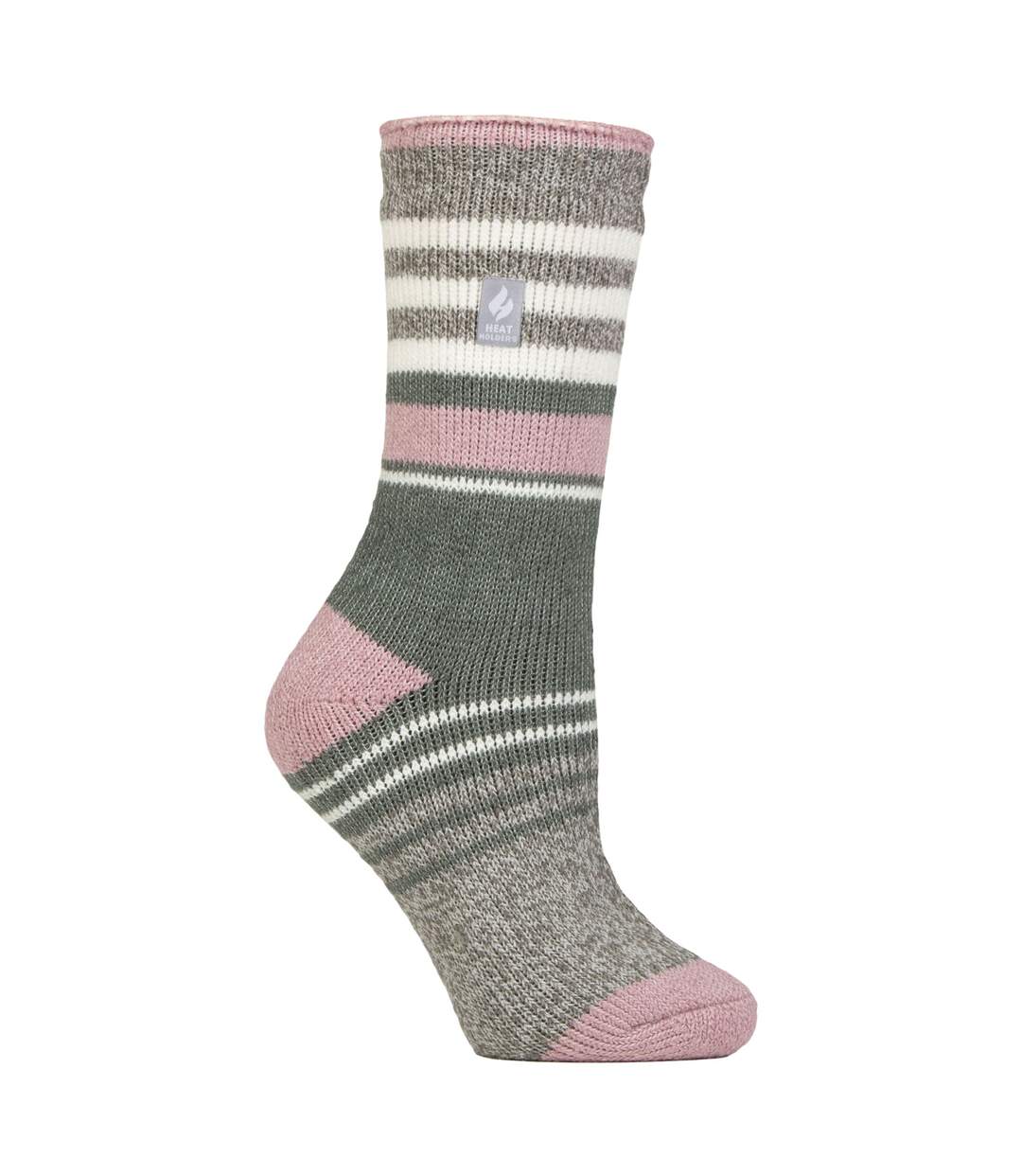 Ladies Winter Varied Stripe Patterned Thermal Socks for Winter-1