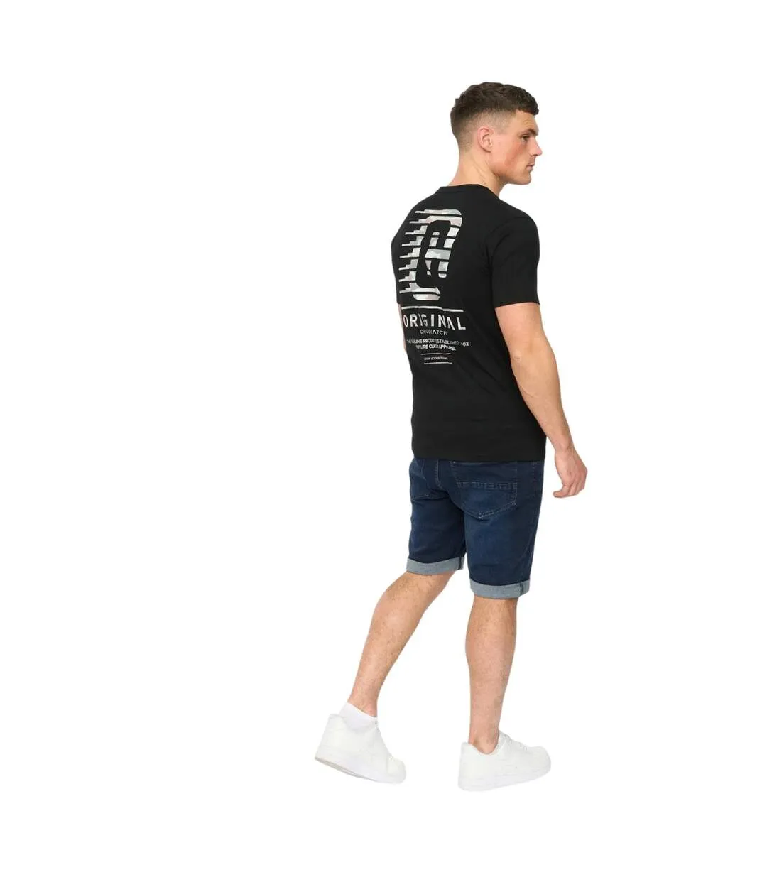 Mens Winchamp T-shirt Black Crosshatch-3