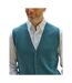 Gilet En Laine D'agneau Pour Hommes Turquoise Pâle WoolOvers-3