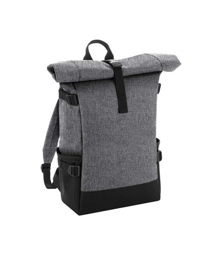 Sac à dos block taille unique gris chiné / noir Bagbase