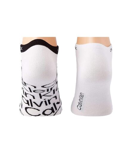 Socquettes Discrètes Motif/style Logo Homme Blanc Noir Calvin Klein